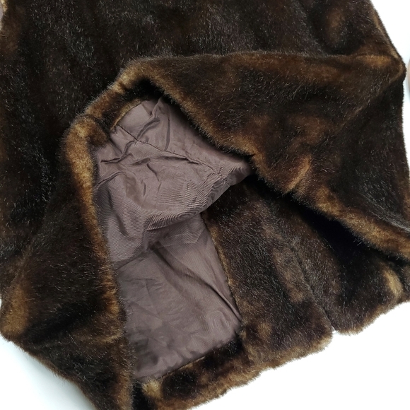 New Catherine Stewart Brown Soft Faux Fur Vest Sz S - Picture 14 of 15